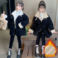 MinanSer女童棉服外套冬装2021新款韩版洋气中大儿童风衣棉衣长款冬季新品