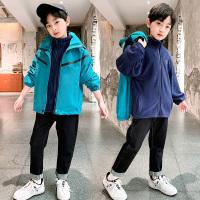 MinanSer男童春秋冬款三合一外套洋气儿童装加绒加厚冲锋衣男孩网红上衣潮冬季新品