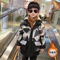 MinanSer男童外套冬中大童派克服2021年新款加绒加厚洋气潮秋冬款冬季棉衣冬季新品