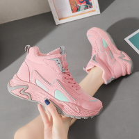 MinanSer女大童鞋子秋冬加绒保暖棉鞋10儿童高帮运动秋鞋女孩12岁中大童小学生初中生秋冬款粉色二棉鞋冬季新品