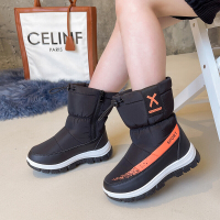 MinanSer品质冬季皮毛一体儿童雪地靴加绒加厚保暖女童棉靴小童防水男童靴冬季新品