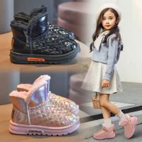 MinanSer童鞋女童靴子2021冬季新款儿童韩版加绒保暖雪地靴女孩百搭棉靴中大童宝宝休闲短靴子冬季新品