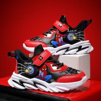 MinanSer童鞋男童鞋2021秋冬新款男童蜘蛛侠皮面加绒保暖棉鞋男孩休闲板鞋儿童运动鞋潮中大童鞋冬季新品