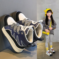 MinanSer童鞋儿童运动鞋2021冬季新款男女童加绒高帮休闲鞋中大童宝宝保暖板鞋学生棉鞋子冬季新品