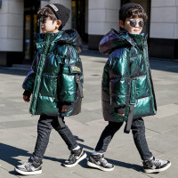 MinanSer童装儿童羽绒服男童2021冬季新款洋气保暖亮面中大童90白鸭绒冬装加厚外套潮冬季新品