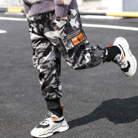 MinanSer童装男童加绒裤子秋冬款2021年新款儿童中大童一体绒男孩迷彩裤潮冬季新品