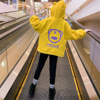 MinanSer童装女童外套加绒加厚2021秋冬季新款儿童休闲运动中大童小女孩大码上衣宽松洋气毛毛衣潮冬季新品