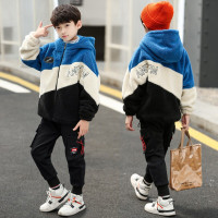 MinanSer童装男童外套棉衣儿童冲锋衣秋冬装2021新款中大童加绒加厚夹克风衣小男孩洋气棉衣潮3-15岁冬季新品