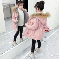 MinanSer女童外套秋冬装2021韩版儿童外套中大童时尚加棉加厚夹克风衣女孩洋气派克服棉衣3-13岁冬季新品