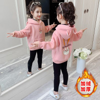 MinanSer童装女童卫衣冬款卡通连帽上衣加厚保暖儿童中大童洋气兔子TT07378冬季新品