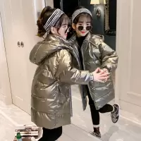 MinanSer女童棉服加厚冬装新款3儿童棉衣中长款6女宝宝棉袄时尚冬装加厚棉衣冬季新品