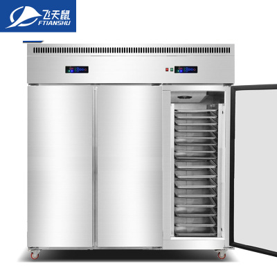 飞天鼠(FTIANSHU) 插盘式冷冻柜低温冰箱商用大容量风冷冷藏冷冻柜四门六门冰柜面团速冻机 48盘大三门单温-30°