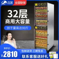 飞天鼠(FTIANSHU) 32层食品烘干机水果烘干机干果机 药材蔬菜宠物食品肉类风干机 家用果蔬机 不锈钢款