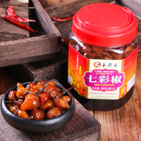 [网红七彩泡椒]王媒婆七彩泡椒650g/罐 广西特产灯笼椒泡椒 辣椒中的王子 鲜香脆辣 人间美味