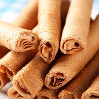 真巧酱心蛋卷巧克力味150g