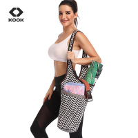 KOOK多功能户外动用品瑜伽垫包休闲时尚单肩印花帆布瑜伽背包帆布包