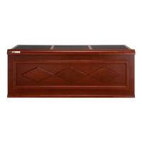 [广圣]主习台2.1米接待台洽谈桌会议台条形桌审判桌可定制2.1米黑色皮板