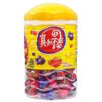真知棒什锦水果味棒棒糖108支罐装