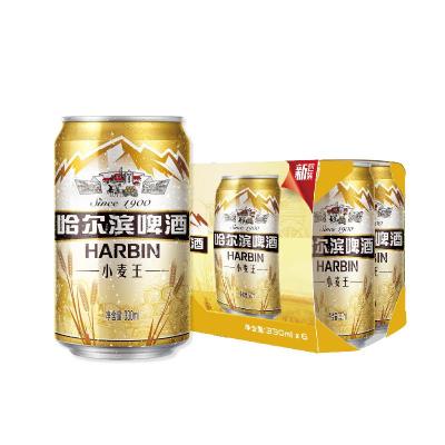 哈尔滨小麦王啤酒330ml*6罐