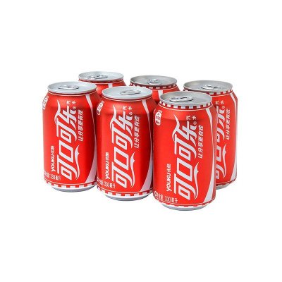 可口可乐(Coca-Cola)汽水 330ml*6听(新老包装随机发货)