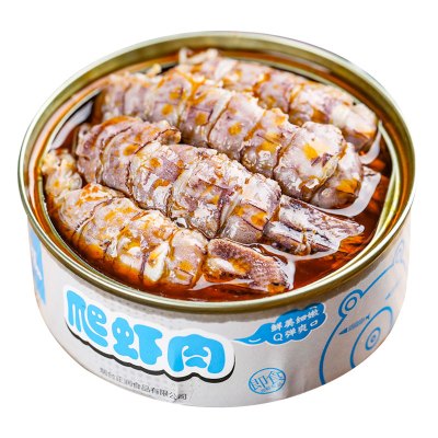 [2罐]琵琶濑尿虾爬子肉网红麻辣小海鲜皮皮虾即食熟食麻辣罐装