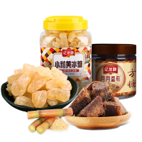 小粒黄冰糖1150g+月月益母方糖红糖块300g组合套餐