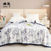 婵思 时尚印花牛奶绒毛毯