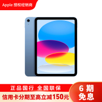 [6期分期]2022款 Apple iPad 10代 10.9英寸 64G WLAN版 平板电脑 蓝色