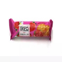 好吃点草莓味甜蜜夹心饼干100g