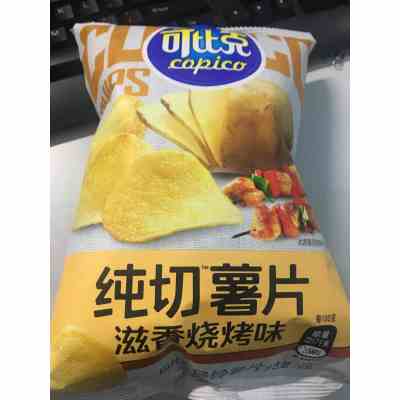 可比克 膨化食品 纯切薯片70g+14g(滋香烧烤味)