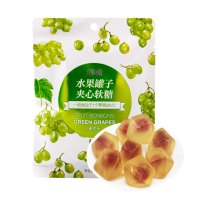清嘴水果罐子糖果青提味30g