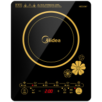 美的(Midea)电磁炉触控按键黑晶面板六大烹饪功能 一键爆炒 定时功能 RT2240(配炒锅)