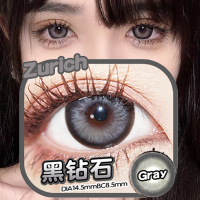 Apical eyes 黑钻石美瞳灰色混血女大直径14.5年抛隐形眼镜正品 一盒 2片