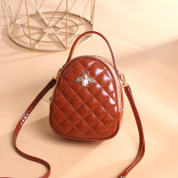 2020新款韩版复古小蜜蜂菱格小包包单肩斜挎包女包