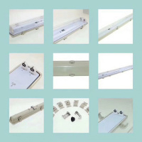 苏宁优购  T8T5三防灯 防水防尘灯28W40W单双管日光灯全套PC应急防爆支架灯