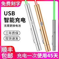 苏宁优购  激光笔手电筒大功率绿光usb充电沙盘售楼射笔远射教学教鞭镭射灯