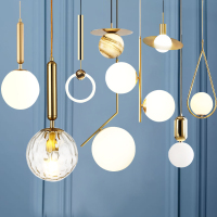 苏宁优购  北欧卧室床头小吊灯现代简约个性创意轻奢餐厅灯吧台网红圆球吊灯