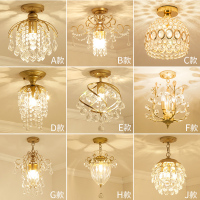 苏宁优购  美式小吊灯阳台过道灯走廊灯玄关楼梯衣帽间灯厅灯欧式水晶吊灯