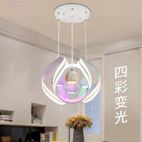 苏宁优购  餐厅灯吊灯现代简约客厅灯创意吧台灯大气家用餐桌灯彩色网红灯具