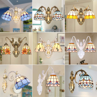 苏宁优购 地中海风格壁灯客厅墙灯美式镜前灯卫生间阳台创意卧室床双头灯饰