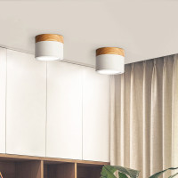 苏宁优购 北欧明装筒灯led衣帽间玄关背景墙灯走廊过道吸顶灯家用阳台射灯