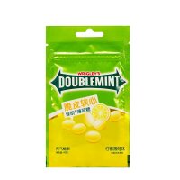 DOUBLEMINT绿箭脆皮软心薄荷糖柠檬薄荷味糖果40g袋装