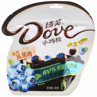 德芙（Dove） 蓝莓黑巧克力100g/袋装 休闲 零食