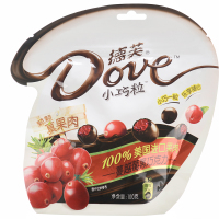 德芙（Dove）蔓越莓黑巧克力 100g/袋装 休闲 零食