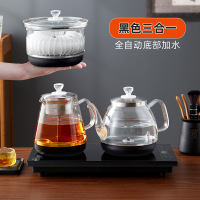 银器 货号A3(黑色)全自动底部上水[三合一]电热水壶+煮茶壶+消毒锅  自动续水防干烧 台嵌两用 茶台 电水壶 电茶炉