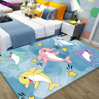 床边垫防摔垫卡通地毯儿童房爬爬垫可爱地毯床边飘窗卧室客厅床边衣帽间可定制