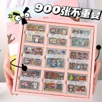 100张pet防水手账贴纸 ins风手帐素材套装透明可爱卡通装饰小图案