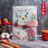 韩版ins少女心磁扣本36K全彩页PU精装磁扣手账本 学生文具记事笔记本子