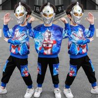 童装男童新款奥特曼套装韩版卡通网红男孩潮酷运动休闲两件套