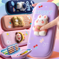 网红解压笔袋学生用大容量铅笔盒可爱卡通文具盒收纳创意笔袋韩版
